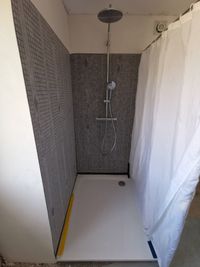 Provisorische Dusche